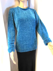 Sweater by Karen Scott Blue Size M Long Sleeve (700-233) - Picture 1 of 9