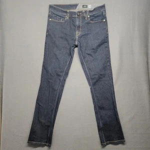 Volcom Jeans Men 32x30 VORTA Slim Straight Dark Wash Blue Skater Preppy Tag 33 - Picture 1 of 13