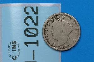 1887 5C LIBERTY V NICKEL EARLY US TYPE COIN RAW-1022 - Picture 1 of 2