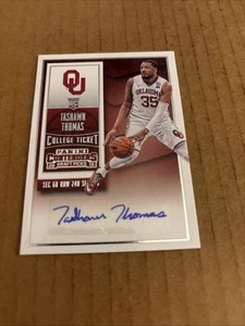 2015 Contenders AUTO ROOKIE Tashawn Thomas RC #160 Oklahoma Basketball (f3) - Picture 1 of 2