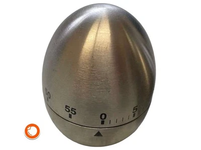 1980er Eieruhr Edelstahl Ei mechanisch Alarm Timer voll funktion Germany Neu-bis - Bild 1 von 2