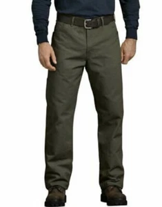 Dickies Carpenter Pants Size 44 x 30 Green Canvas Relaxed Fit NEW - Picture 1 of 5