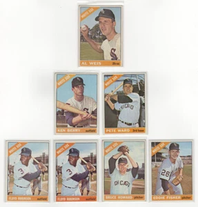 1966 Topps 7 Karten White Sox Lot mit Weiss Ward Berry VINTAGE STAR VG-EX LOL1 - Bild 1 von 2