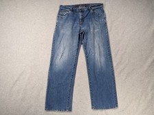 Tommy Bahama Jeans Mens 36x32 Blue Easy Fit Distressed Relaxed Denim Comfort 