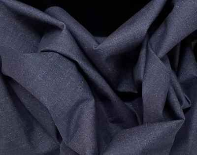 13OZ INDIGO RIGID PREMIUM QUALITY DENIM JEANS FABRIC BY THE METRE 65" CLEARANCE