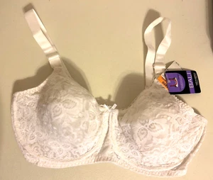 Bali 3432 Comfort U Lace 'N Smooth Bra Unlined Underwire Women's 38DD White - Picture 1 of 4
