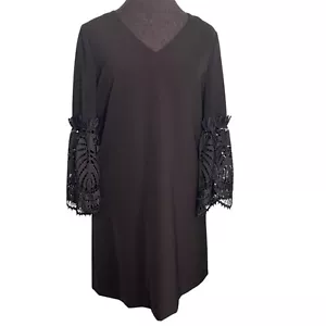 Tahari Dress Women Size 6 Black Classic Workwear Cocktail Special Occassion Mini - Picture 1 of 13