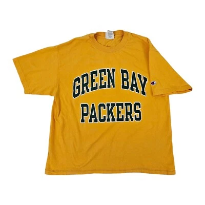 Camiseta Vintage Campeón Green Bay Packers NFL Grandes Bloque Letras Foto 1 de 4