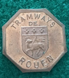 Monnaie de Nécessité ♦ TRAMWAYS DE ROUEN - BON POUR UNE SECTION BANLIEUE - Foto 1 di 2
