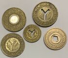 5 piece 1953-2003 NYC - New York City Transit Authority Subway Token Lot