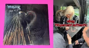 DORO PESCH SIGNED HANDSIGNIERT WARLOCK TRUE AS STEEL VINYL LP *EXACT PROOF* - Bild 1 von 4