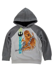 Star Wars Little Boys Gray Chewbacca Porgs Pullover Hoodie Sweatshirt 5 - Picture 1 of 1