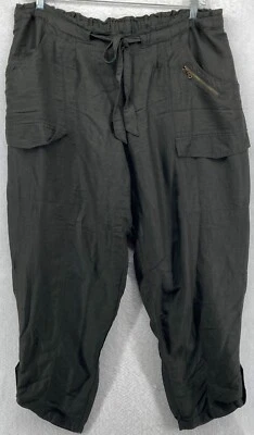 Jolt женщин оливкового цвета эластичный пояс w/галстук передний карман брюки размер 20 - Изображение 1 из 4