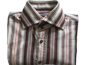 Artigiano Asoni Shirt Size 15.75/40 Men's Multicolor Striped Long Sleeve - Picture 1 of 18
