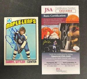 Darryl Sittler Signed 1976 Topps Card #207 JSA AUTO NHL Toronto Maple Leafs HOF! - Picture 1 of 6