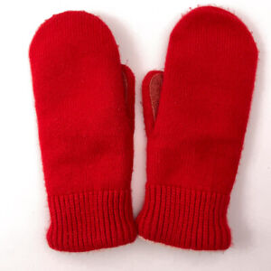 Vintage Aris Weather Shed Knit Red Mittens