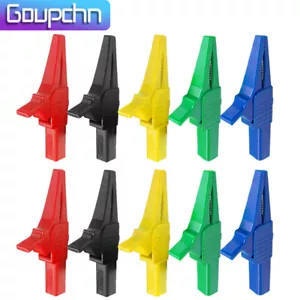 Heavy Duty Alligator Clip Large Insulated Safety Crocodile Clamp 4mm Banana Jack - Picture 1 of 15