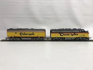 Bachmann HO Chessie System C&O 7071 Diesel F7 Locomotora A Powered B Juego de maniquíes - Imagen 1 de 14