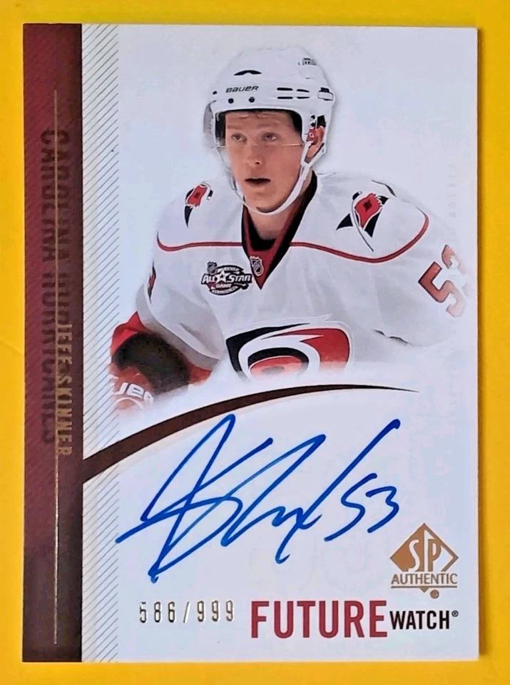 JEFF SKINNER FUTURE WATCH 2010-11 SP AUTHENTIC 586/999 ROOKIE AUTOGRAPH SP #295 - Image 1 of 4