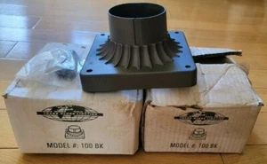 Trans Globe 5.5in. Outdoor Square Pier Post Adapter Black 100 BK - 3pcs - Picture 1 of 4
