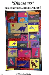 "Dinosaurios"" Debora Konchinsky aplique Designs forMachine patrón de edredón 9203 UNC - Imagen 1 de 2