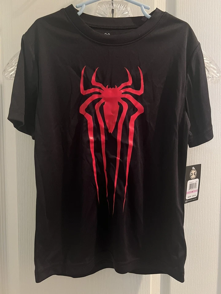 Little Boys Under Armour Marvel Amazing Spider-Man 2~Talla 6~Camiseta Heatgear~NUEVA CON ETIQUETAS Foto 1 de 1