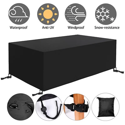 Patio Table Cover UV Resistant Waterproof Snow Protection for Outdoor Furniture