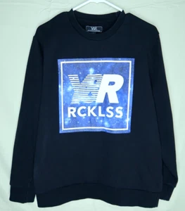 Y&R RCKLSS Young & Reckless Sweatshirt Herren Größe Large Schwarz Langarm Logo - Bild 1 von 14