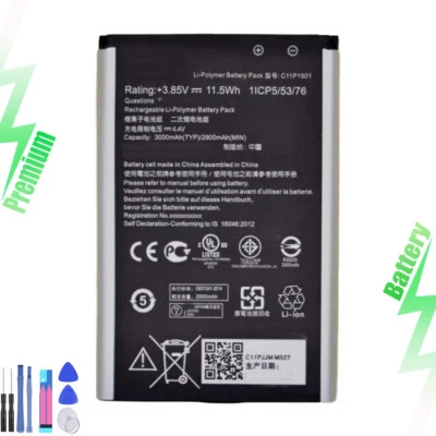 Replacement Battery For ASUS ZenFone 2 Laser Z00LD Z011D Z00UD C11P1501 3000mAh - Image 1 of 4