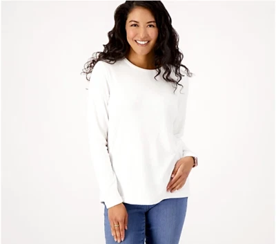BumbleBella by Jill Martin Classic Long Sleeve Tee Shirt White Size S A521337 - Image 1 of 2