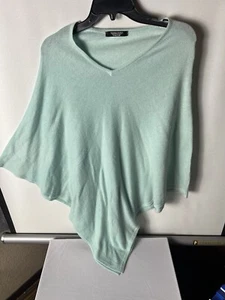 100% Exclusive  Cashmere Hand Made In Nepal  Sea Foam  V- Neck Poncho. - Picture 1 of 2
