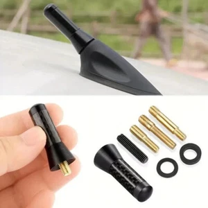 1.4" Universal Car Antenna Stub Black AM Radio FM Signal Aerial M4 M5 M6 Adapter - Picture 1 of 4