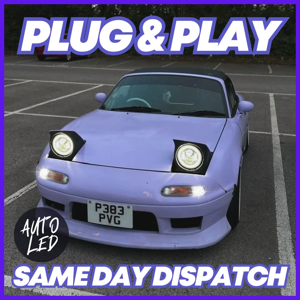 MAZDA MX5 NA Xtreme Blanco Brillante LED Bombillas Laterales BRILLANTES BLANCAS 1989-1997 Foto 1 de 1