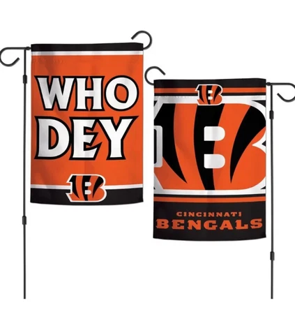 Cincinnati Pro Football Team Flag 12 x 18 Inch Garden Flag Double Sided Banner Cover
