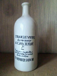 BOUTEILLE VINAIGRE BORNIER Dijon Vinaigrier Grès émail Stoneware Vinegar Bottle - Foto 1 di 5