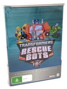 Transformers Rescue Bots - 4 DVD Collectors Money Tin - 20 Episodes - Picture 1 of 4