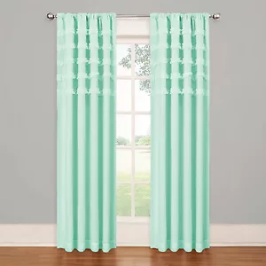 Tenda per porta e finestra superiore arricciacapelli tasca tutte le dimensioni e colore 2 pannello 100% cotone - Foto 1 di 26
