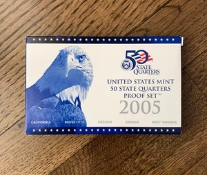 2005 USA neuwertig 50 State Quarters Proof Set mit Zertifikat - Bild 1 von 3
