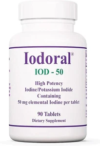 Optimox Iodoral High Potency Thyroid Support Supplement 50mg, 90 Tabs, Sealed! - Picture 1 of 8