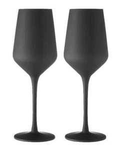 Aurora Matte Black Wine Glass (400 ml) - 2 Pack - Picture 1 of 3