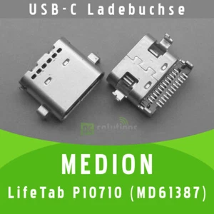 ✅Medion LifeTab P10710 MD 61387 prise micro USB C prise de charge prise d'alimentation prise - Photo 1/1
