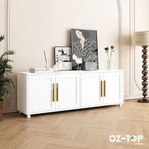 TV Stand Cabinet Storage White Entertainment Unit Television Console Table - Picture 1 of 9