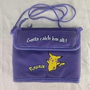 Carry Bag Pokemon Pikachu Nintendo GameBoy Color Soft Travel Case Purple Vintage - Picture 1 of 7