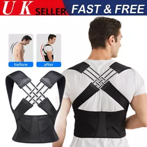 Back Posture Corrector Adjustable Anti-Camel Sitting Posture Correction Belt UK - Picture 1 of 17
