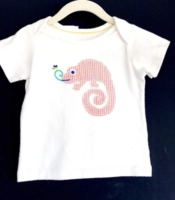 Mini Boden Gecko Lizard Appliqué Tee. Retail $27 Price $19.50 18-24 M NWT - Image 1 of 4