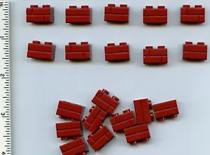 LEGO x 20 Dark Red Brick, Modified 1 x 2 with Masonry Profile Brick Profile - Picture 1 of 1