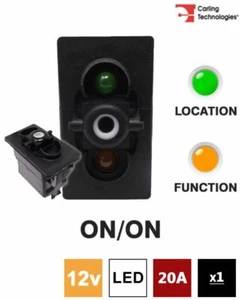 Base de interruptor basculante Carling 273.310 serie V 12V encendido/on sp 2x LED VERDE/ÁMBAR - Imagen 1 de 5