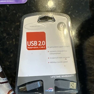 USB 2.0 Peripheral Cable - 6 Feet 1.8m Model 6FTUSB - Picture 1 of 5