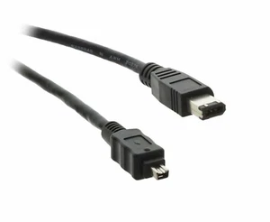 RARE CÂBLE 2M FireWire 400 : 6 broches mâle vers 4 broches mâle (IEEE 1394a) - Photo 1/2