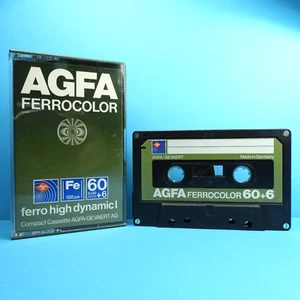 ๐ 1x AGFA Ferrocolor 90+6 Green * IEC I Type 1 * Tape Cassette Kassette * 1980 - Picture 1 of 3
